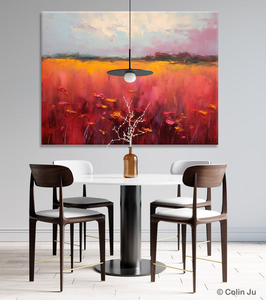 Original Landscape Paintings, Oversized Modern Wall Art Paintings, Modern Acrylic Artwork on Canvas, Large Abstract Painting for Living Room-Silvia Home Craft