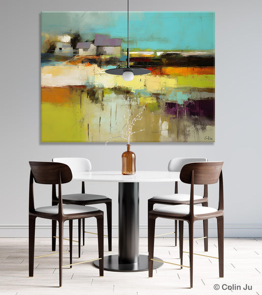 Simple Abstract Art, Landscape Canvas Painting, Bedroom Wall Art Paintings, Acrylic Painting on Canvas, Large Original Canvas Painting-Silvia Home Craft