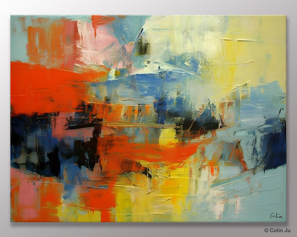 Modern Canvas Painting, Living Room Wall Art Ideas, Buy Abstract Art Online, Heavy Texture Art, Original Acrylic Painting on Canvas-Silvia Home Craft