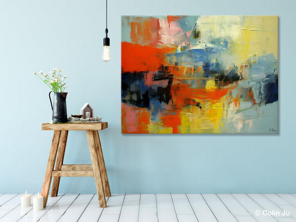 Modern Canvas Painting, Living Room Wall Art Ideas, Buy Abstract Art Online, Heavy Texture Art, Original Acrylic Painting on Canvas-Silvia Home Craft