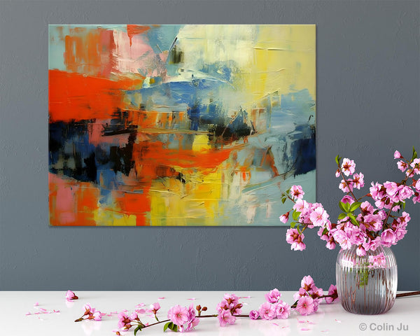 Modern Canvas Painting, Living Room Wall Art Ideas, Buy Abstract Art Online, Heavy Texture Art, Original Acrylic Painting on Canvas-Silvia Home Craft