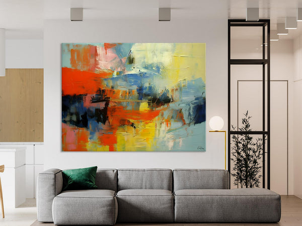 Modern Canvas Painting, Living Room Wall Art Ideas, Buy Abstract Art Online, Heavy Texture Art, Original Acrylic Painting on Canvas-Silvia Home Craft