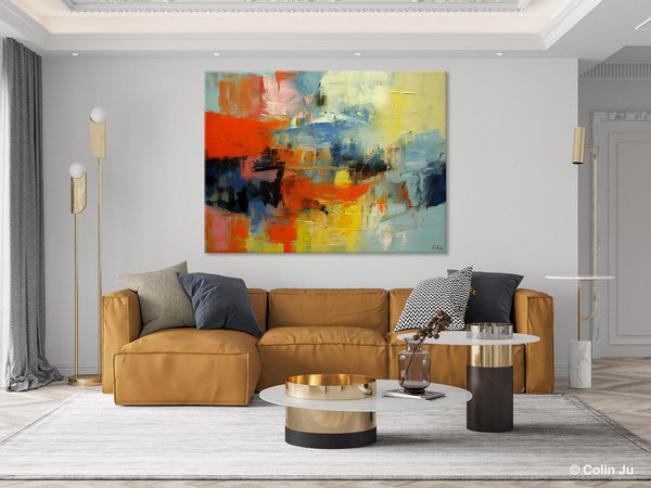 Modern Canvas Painting, Living Room Wall Art Ideas, Buy Abstract Art Online, Heavy Texture Art, Original Acrylic Painting on Canvas-Silvia Home Craft