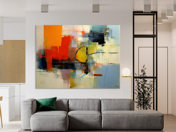 Acrylic Painting for Bedroom, Modern Canvas Painting, Palette Knife Artwork, Original Abstract Acrylic Paintings, Hand Painted Canvas Art-Silvia Home Craft