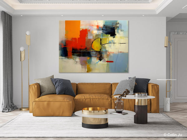 Acrylic Painting for Bedroom, Modern Canvas Painting, Palette Knife Artwork, Original Abstract Acrylic Paintings, Hand Painted Canvas Art-Silvia Home Craft
