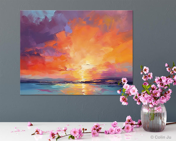 Landscape Acrylic Art, Large Abstract Painting for Living Room, Original Abstract Wall Art, Landscape Canvas Art, Hand Painted Canvas Art