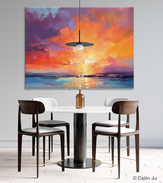 Landscape Acrylic Art, Large Abstract Painting for Living Room, Original Abstract Wall Art, Landscape Canvas Art, Hand Painted Canvas Art