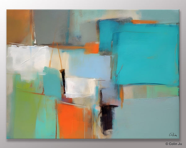 Simple Abstract Art, Large Wall Art Painting for Bedroom, Contemporary Acrylic Painting on Canvas, Original Canvas Art, Modern Wall Paintings-Silvia Home Craft