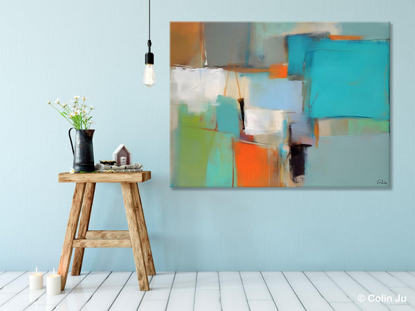 Simple Abstract Art, Large Wall Art Painting for Bedroom, Contemporary Acrylic Painting on Canvas, Original Canvas Art, Modern Wall Paintings-Silvia Home Craft
