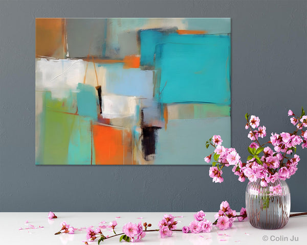 Simple Abstract Art, Large Wall Art Painting for Bedroom, Contemporary Acrylic Painting on Canvas, Original Canvas Art, Modern Wall Paintings-Silvia Home Craft