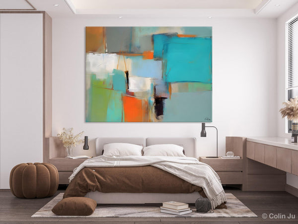 Simple Abstract Art, Large Wall Art Painting for Bedroom, Contemporary Acrylic Painting on Canvas, Original Canvas Art, Modern Wall Paintings-Silvia Home Craft