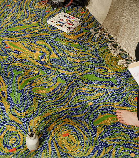 Modern Carpets for Office, Geometric Modern Rugs under Dining Room Table, Contemporary Modern Rugs Next to Bed, Abstract Area Rugs for Living Room-Silvia Home Craft