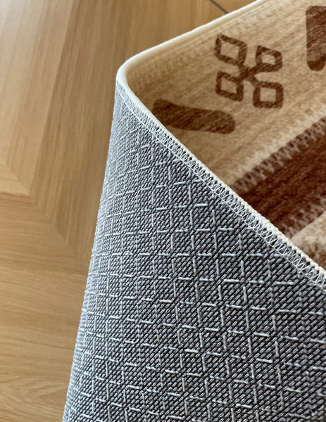 Mid Century Modern Rugs Next to Bed, Contemporary Rugs for Bedroom, Abstract Modern Carpets for Living Room, Modern Rugs for Dining Room-Silvia Home Craft