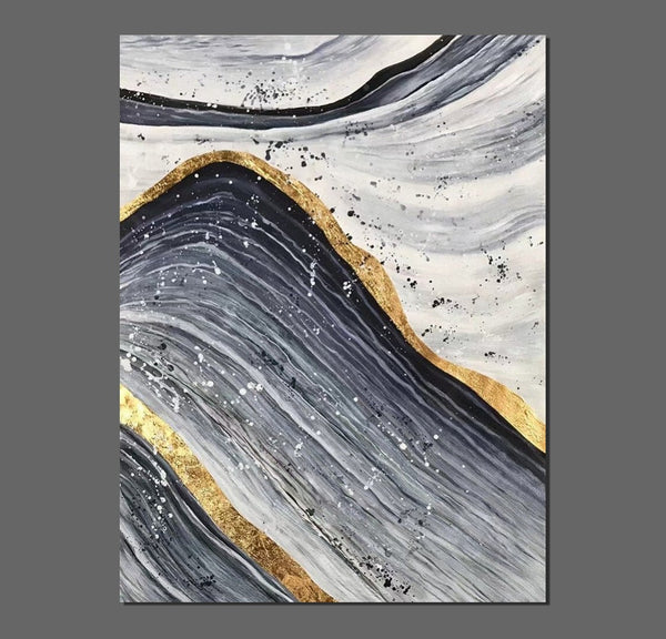 Abstract Canvas Painting, Extra Large Abstract Artwork, Modern Paintings for Dining Room, Hand Painted Wall Painting-Silvia Home Craft