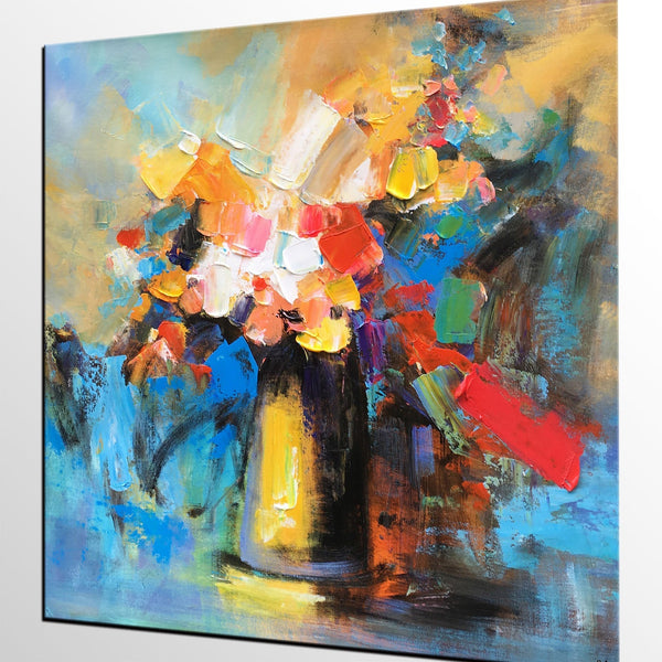 Flower Acrylic Painting, Abstract Acrylic Painting, Flower Painting for Sale, Custom Acrylic Painting on Canvas, Abstract Art on Canvas-Silvia Home Craft