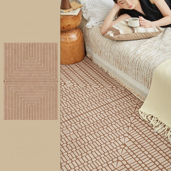 Mid Century Geometric Carpets, Modern Rugs under Dining Room Table, Contemporary Modern Rugs Next to Bed, Abstract Modern Rugs for Living Room-Silvia Home Craft