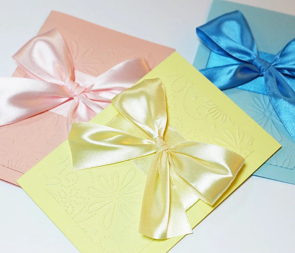Beautiful Valentine's Day Greeting Card, Creative Birthday Greeting Card, Bowknot Greeting Cards, Original Handmade Wedding Greeting Card, Unique Anniversary Greeting Card to Lovers-Silvia Home Craft