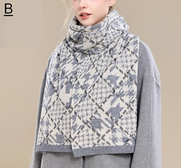 Holiday Scarf, Winter Wool Scarf, Warm Winter Scarf, Soft Cashmere Scarf for Women, Elegant Wool Scarves, Christmas Gifts for Her, Cold Weather Scarf, Fashion Scarf-Silvia Home Craft