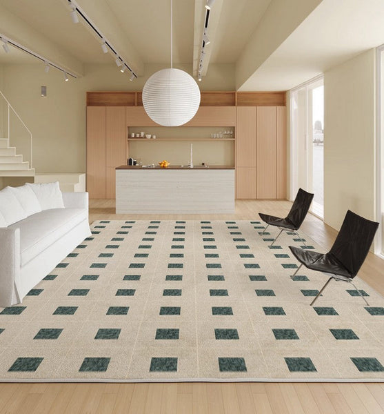 Modern Rugs for Living Room, Contemporary Soft Rugs under Sofa, Bedroom Modern Area Rugs, Large Abstract Rugs for Office-Silvia Home Craft