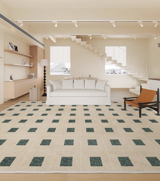 Modern Rugs for Living Room, Contemporary Soft Rugs under Sofa, Bedroom Modern Area Rugs, Large Abstract Rugs for Office-Silvia Home Craft