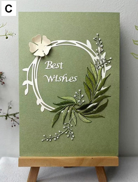 Best Wishes Embroidery Greeting Cards, Beautiful Greeting Cards to Friends, Creative Birthday Greeting Card, Original Handmade Embroidery Greeting Cards-Silvia Home Craft