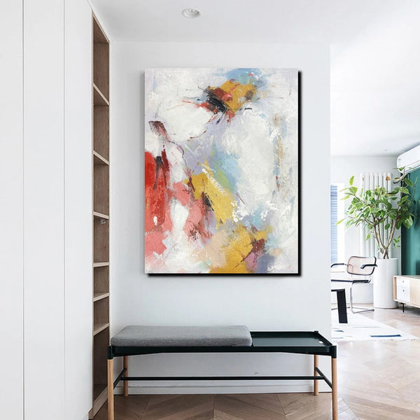 Dining Room Wall Art Ideas, Abstract Modern Painting, Acrylic Canvas Paintings, Simple Wall Art Paintings, Contemporary Painting-Silvia Home Craft