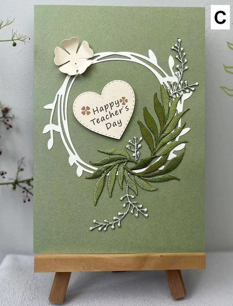 Creative Teacher's Day Greeting Card, Beautiful Greeting Cards, Embroidery Greeting Cards, Original Handmade Embroidery Greeting Cards-Silvia Home Craft