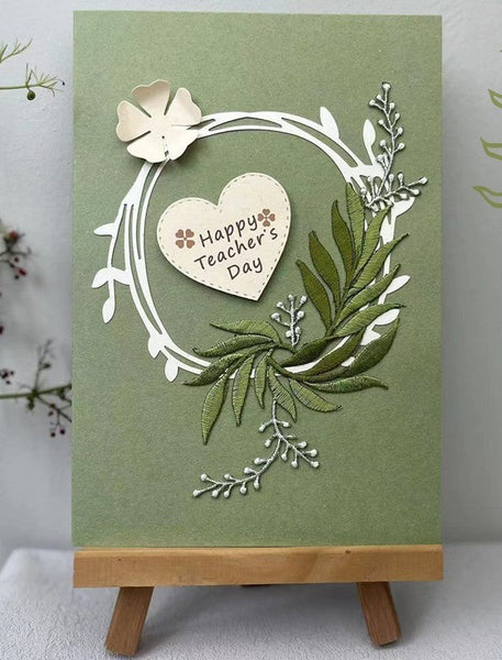 Creative Teacher's Day Greeting Card, Beautiful Greeting Cards, Embroidery Greeting Cards, Original Handmade Embroidery Greeting Cards-Silvia Home Craft
