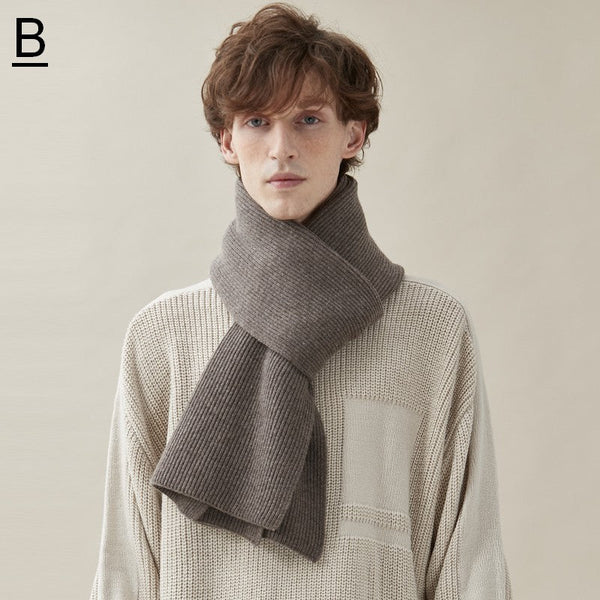 Casual Scarf Men, Men's Wool Scarf Winter, Business Wool Scarf for Gentleman, Thick Wool Scarf, Men's Winter Scarf, Formal Men Scarf Styles, Modern Fashion Scarf-Silvia Home Craft