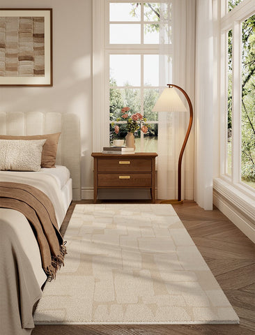 Contemporary Modern Rugs Next to Bed, Abstract Modern Rugs for Living Room, Mid Century Geometric Carpets, Modern Rugs under Dining Room Table-Silvia Home Craft