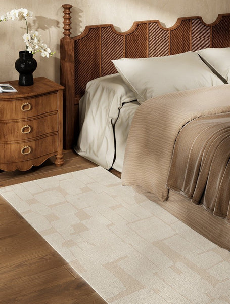 Contemporary Modern Rugs Next to Bed, Abstract Modern Rugs for Living Room, Mid Century Geometric Carpets, Modern Rugs under Dining Room Table-Silvia Home Craft