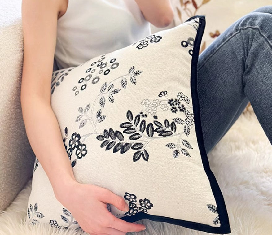 Decorative Pillows For Couch Square Decorative Pillow Covers, Modern Minimalist Linen Texture, Neutral Earthy Tone for Sofa