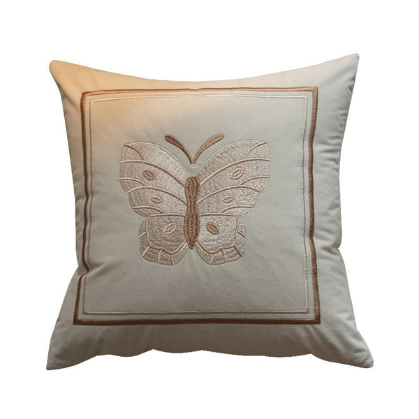 Decorative Pillow Arrangement Ideas for Couch, Modern Decorative Pillows for Bedroom, Embroidered Butterfly Pillow Covers, Large Decorative Throw Pillows for Living Room-Silvia Home Craft