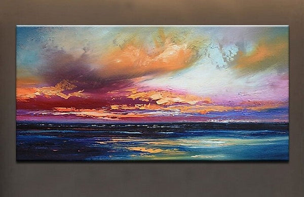 Abstract Landscape Paintings, Contemporary Wall Art Paintings, Simple Modern Paintings for Living Room-Silvia Home Craft