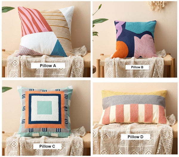 Large Modern Sofa Cushion, Decorative Pillow Covers, Modern Pillows for Couch, Abstract Decorative Throw Pillows for Living Room-Silvia Home Craft