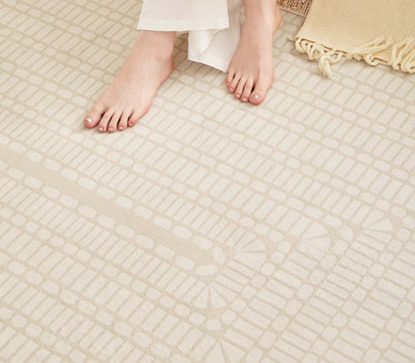 Bedroom Modern Floor Rugs, Modern Area Rug for Living Room, Large Area Rugs for Office, Mid Century Contemporary Rugs under Sofa-Silvia Home Craft