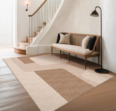 Contemporary Modern Rugs for Office, Living Room Rug Placement Ideas, Modern Rugs in Dining Room, Bedroom Geometric Modern-Silvia Home Craft