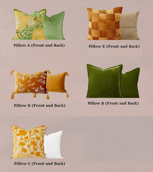 Unique Decorative Pillows for Bedroom, Modern Decorative Pillows for Couch, Decorative Cushion Covers, Decorative Pillow Arrangement Ideas for Interior Design-Silvia Home Craft