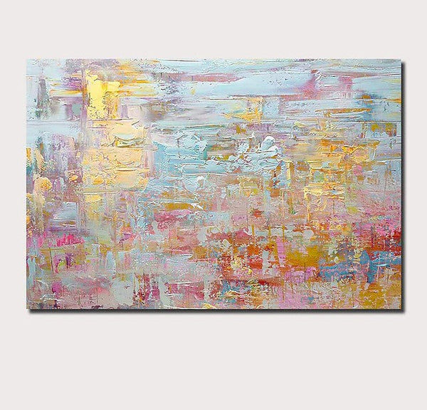 Hand Painted Wall Art, Simple Painting Ideas for Living Room, Acrylic Paintings for Bedroom-Silvia Home Craft