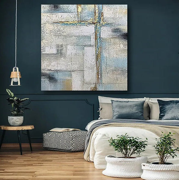 Simple Painting Ideas for Living Room, Acrylic Painting on Canvas, Large Paintings for Office, Buy Paintings Online, Oversized Canvas Paintings-Silvia Home Craft