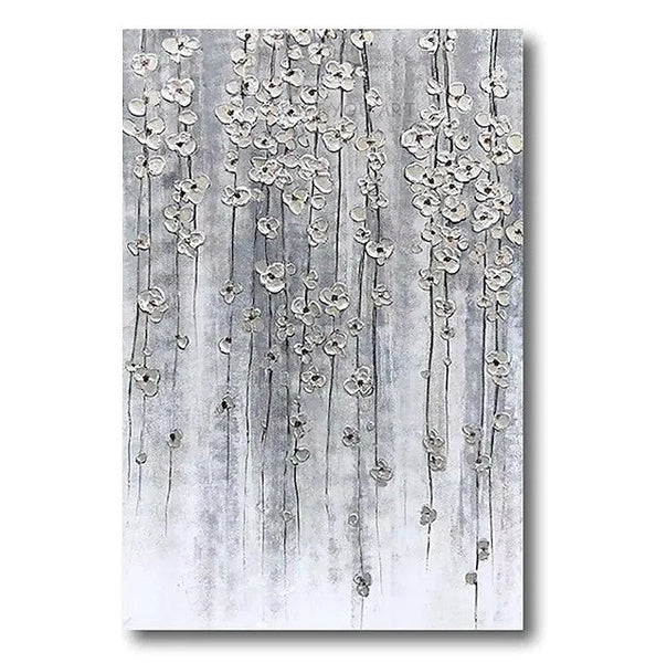 Paintings for Bedroom, Abstract Flower Painting, Flower Acrylic Painting, Canvas Painting Flower, Simple Modern Acrylic Paintings-Silvia Home Craft