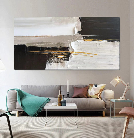 Contemporary Canvas Artwork, Abstract Wall Art Paintings, Modern Art Paintings for Dining Room, Large Acrylic Paintings on Canvas, Hand Painted Wall Art Paintings-Silvia Home Craft