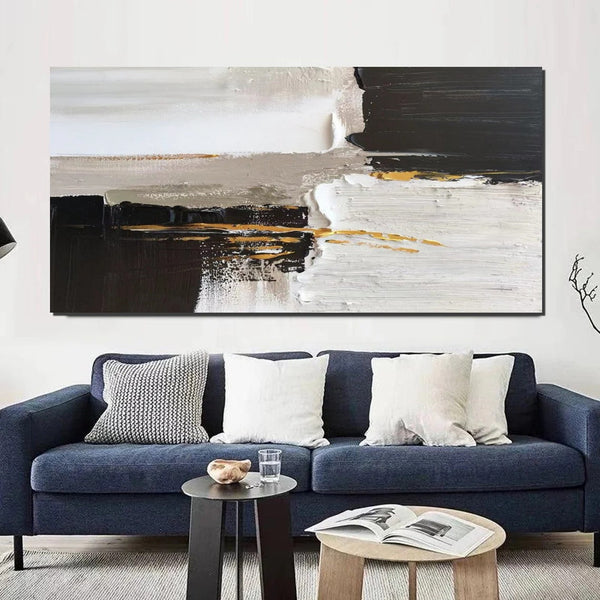 Contemporary Canvas Artwork, Abstract Wall Art Paintings, Modern Art Paintings for Dining Room, Large Acrylic Paintings on Canvas, Hand Painted Wall Art Paintings-Silvia Home Craft