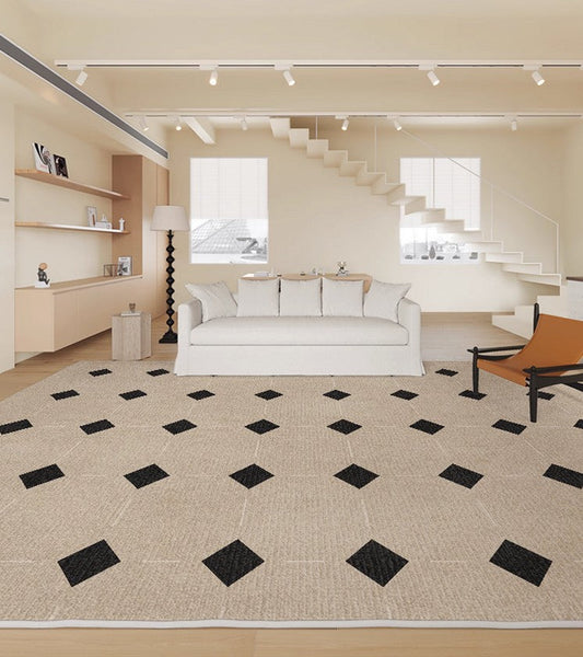 Large Modern Rugs for Living Room, Bedroom Modern Rugs, Dining Room Geometric Soft Rugs, Contemporary Modern Rugs for Office-Silvia Home Craft