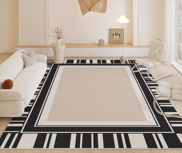 Modern Rugs for Living Room, Simple Contemporary Modern Rugs, Abstract Contemporary Rugs Next to Bed, Modern Rugs for Dining Room-Silvia Home Craft