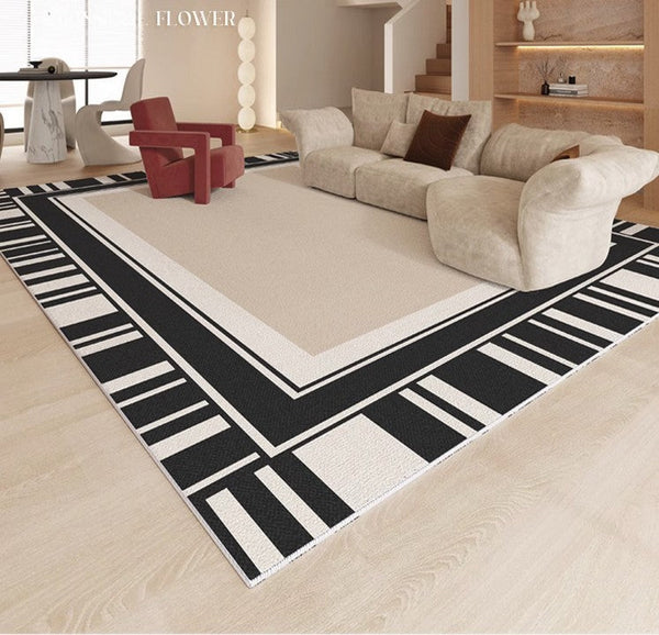 Modern Rugs for Living Room, Simple Contemporary Modern Rugs, Abstract Contemporary Rugs Next to Bed, Modern Rugs for Dining Room-Silvia Home Craft