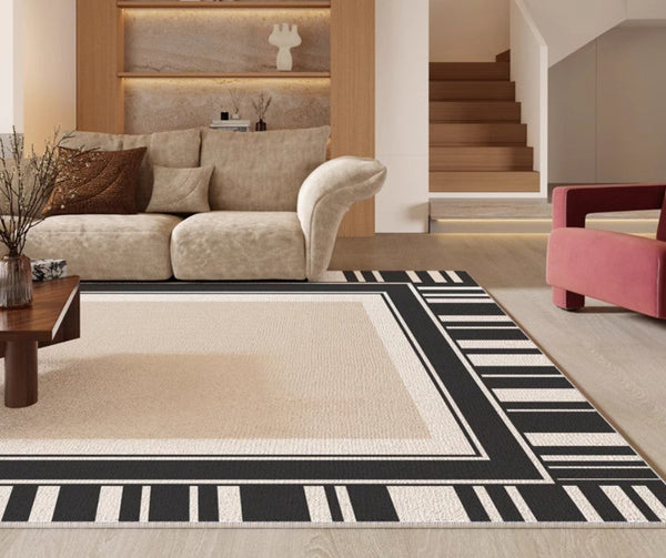 Modern Rugs for Living Room, Simple Contemporary Modern Rugs, Abstract Contemporary Rugs Next to Bed, Modern Rugs for Dining Room-Silvia Home Craft