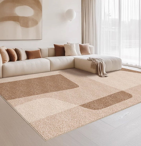 Contemporary Modern Rugs for Office, Living Room Rug Placement Ideas, Modern Rugs in Dining Room, Bedroom Geometric Modern-Silvia Home Craft