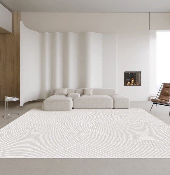 Large Modern Rugs for Living Room, Simple Modern Rugs for Bedroom, Modern Rugs for Dining Room, Abstract Geometric Modern Rugs, Contemporary Rugs Next to Bed-Silvia Home Craft