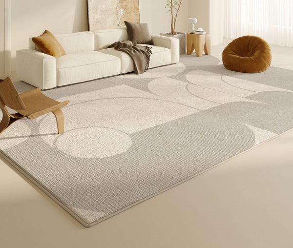 Abstract Contemporary Rugs for Bedroom, Dining Room Floor Rugs, Grey Modern Rugs under Sofa, Large Modern Rugs in Living Room, Modern Rugs for Office-Silvia Home Craft